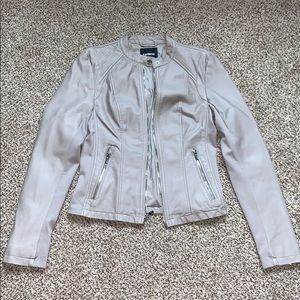 Express taupe faux leather jacket